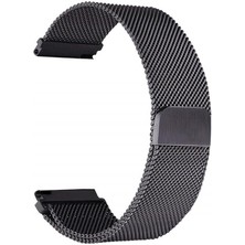 Huawei Watch Gt 3 Pro Uyumlu Hasır Metal Kordon Mıknatıslı Tel Örgü Kayış