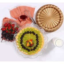 Serenk Fun Cooking Papatya Alüminyum Döküm Granit Kaplama Tart Kalıbı 28 cm Sarı