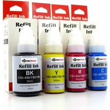 Canon GI-490 / Pixma G1400 / G2400 / G3400 Muadil Set Mürekkep