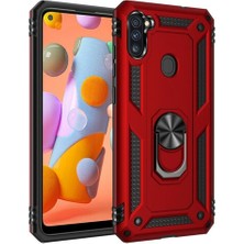 Kny Samsung Galaxy M11 Kılıf Ultra Korumalı Yüzüklü Manyetik Vega Kapak