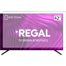 Best Ekran Regal 42R8055F Tv Ekran Koruyucu - Regal 42" Inç Tv Ekran Koruyucu Şeffaf Paneli