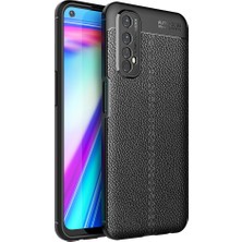 Kny Realme 7 Kılıf Deri Desenli Lux Niss Silikon