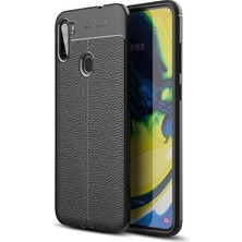 Kny Samsung Galaxy M11 Kılıf Deri Desenli Lux Niss Silikon