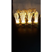 Melek Store  LED Kaktüs Lamba 12'li Paket Alt Kısmı Gold Renk