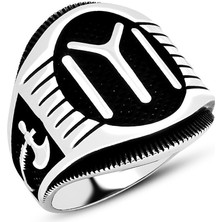 925 Ayar Gümüş Kayı Boyu ve Balta Detaylı Yüzük