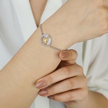 925 Gümüş 925 Ayar Gümüş Zirkon Taşlı Osmanlı Tuğrası Bayan Bileklik