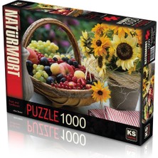 KS 11227 Ks Meyve ve Ayçiçeği - Fruit And Sunflower 1000 Parça Puzzle