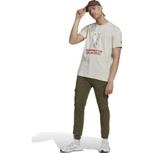 adidas Bisiklet Yaka Baskılı Beyaz Erkek T-Shirt HD6365 Oe  Tee