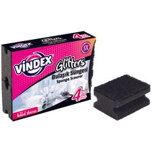 Vindex Glitters Ekstra Bulaşık Süngeri 4'lü