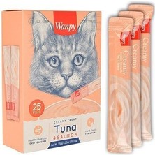Wanpy Ton Balıklı Somonlu Ra-052-1 Likit Sıvı Kedi Ödülü 14 gr X 25 Li