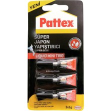 Pattex Süper Mini Trio 1 Gr. 3'lü Paket Hızlı Japon Yapıştırıcı - 5 Paket