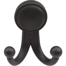 Badem10 Karataş Askılık Sert Plastik Vestiyer Duvar Askısı Dolap Elbise Askılığı Mat Siyah