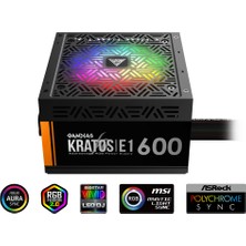 Gamdıas Kratos E1-600, 600W, Rgb, Gamıng Psu (Box)