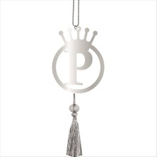 Lizpo Decor Çift Taraflı Ayna P Yazılı Krom Ayna Pleksi Araba Dikiz Aynası Süsü