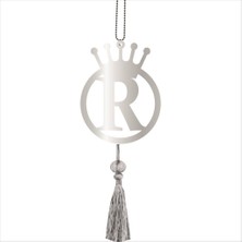 Lizpo Decor Çift Taraflı Ayna R Yazılı Krom Ayna Pleksi Araba Dikiz Aynası Süsü