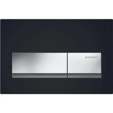 Geberit ALPHA50 Kumanda Kapağı Çift Basmalı, Siyah 115.060.DW.1