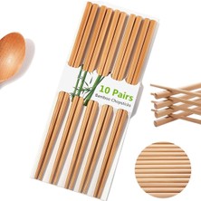 Melek Store Organik Bambu Çin Çubuğu Chop Sticks 10 Çift