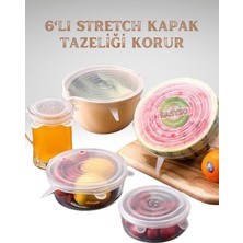 Silikon Kapak Saklama Kabı Kapağı Streç Kapak 6'lı