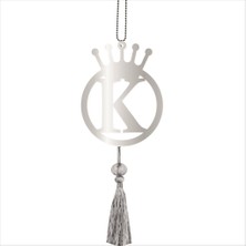 Lizpo Decor Çift Taraflı Ayna K Yazılı Krom Ayna Pleksi Araba Dikiz Aynası Süsü