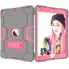 Xfashion iPad 9.7 (2018) Için Tablet Kılıfı - Gri / Pembe (Yurt Dışından)