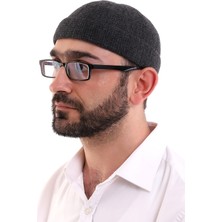 İhvan Online Kışlık Kadife Takke -  Açık Siyah