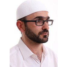 İhvan Online Kışlık Kadife Takke - Beyaz
