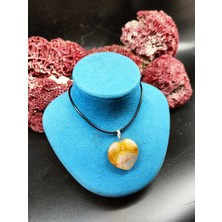 Doğal Taş Delisi Akik Doğal Taş Kalp Kolye Ucu