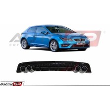 Seat leon arka tampon difüzör 4 çıkış 2013+ pianoblack