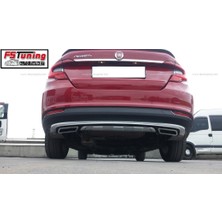 Auto GP Fiat egea difüzör seti ön ve arka takım çift çıkış gri