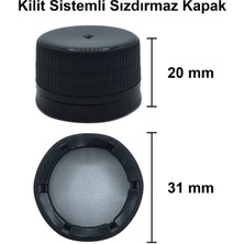 Afracam 500 cc Yeşil Zeytinyağı Kilitli Kapaklı ve Kapüşonlu 500 ml Yuvarlak Cam Şişe 1 Adet