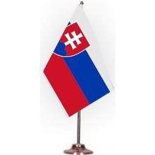 Sb Sistem Bayrak Slovakya Masa Bayrağı Krom Direkli