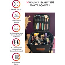Wmoloxs Seyahat Tipi Isı Yalıtımlı Kozmetik Makyaj Çantası Su Geçirmez Büyük Boy Makyaj Seti Kutusu