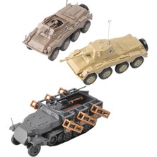 3 Pcs Model Kiti Simülasyonu 1/72 Zırhlı Araç Oynat Seti Koleksiyon
