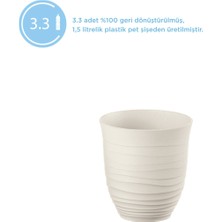 Guzzini 6'lı Guzzini Tierra Bardak, 350 Ml, Süt Beyazı