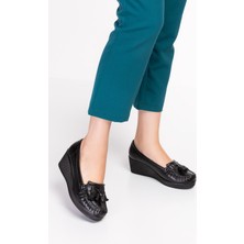 ARTI-ARTI014-14129 Hakiki Deri Ortopedik Kadın Platform Topuk Ayakkabı