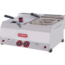 Işıkgaz Silverinox Endüstriyel Çiftli 8+8 Litre Doğalgazlı Fritöz SLVR-2705