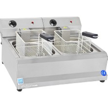 Himaksan Endüstriyel 5000 Watt Çiftli 5+5 Lt Elektrikli Fritöz HMK-FE5+5