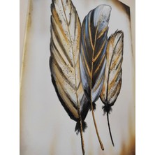 Bestablo Kabartmalı Kuştüyü Kanvas Tablo