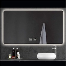 Dnr-Mirror80x120 Cm Buğu Yapmayan Dokunmatik Beyaz Ledli Dikdörtgen Banyo Aynası