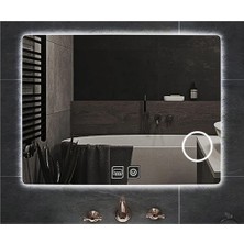 Dnr-Mirror60xDnr-Mirror 70 cm Buğu Yapmayan Makyaj Aynalı Dokunmatik Beyaz Ledli Dikdörtgen Banyo Aynası