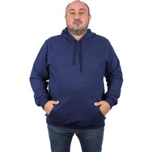 Starbattal Büyük Beden Basic Kapüşonlu Sweat 22705-LACIVERT