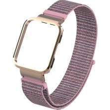 Pilanix Xiaomi Mi Watch Lite 2 Için Hasır Desenli Kasalı Kumaş Kordon-Kayış
