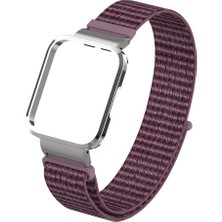 Pilanix Xiaomi Mi Watch Lite 2 Için Hasır Desenli Kasalı Kumaş Kordon-Kayış