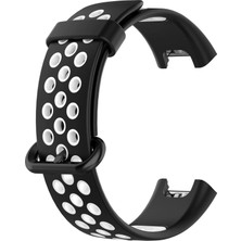 Pilanix Xiaomi Mi Watch Lite 2 Için Delikli 2 Renkli Spor Silikon Kordon-Kayış