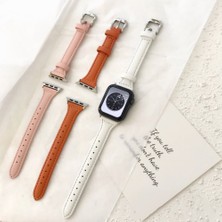 Pilanix Apple Watch 38 mm Ince Suni Deri Kordon