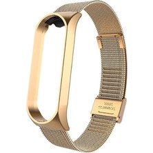 Pilanix Xiaomi Mi Band 4 Için Hasır Desenli Metal Kayış-Kordon