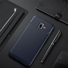 Aqua Aksesuar Galaxy J6 Plus Kılıf Rugged Armor Karbon Desenli Tam Koruma Silikon Kapak