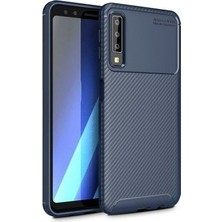 Aqua Aksesuar Galaxy A7 2018 Kılıf Rugged Armor Karbon Desenli Tam Koruma Silikon Kapak
