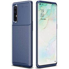 Aqua Aksesuar Oppo Reno 3 Pro 5g Kılıf Rugged Armor Karbon Desenli Tam Koruma Silikon Kapak