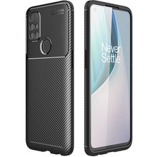 Aqua Aksesuar One Plus Nord N10 5g Kılıf Rugged Armor Karbon Desenli Tam Koruma Silikon Kapak